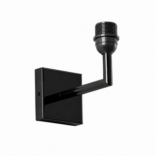 applique 1l base carrée tube rond laqué noir
