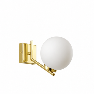 POLISHED BRASS ANGLED ARM SCONCE