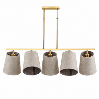 CAND. BARRE 5 LAMPES DORÉES