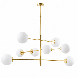 PENDANT. CEILING 8 LIGHTS GLASS BALLS DR