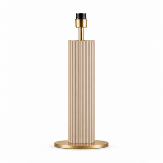 CANDLE HOLDER 20 TUBES 50CM HEIGHT 20CM BASE BEIGE LACQUER/DARK BRONZE