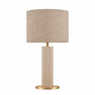 CANDLE HOLDER 20 TUBES 50CM HEIGHT 20CM BASE BEIGE LACQUER/DARK BRONZE