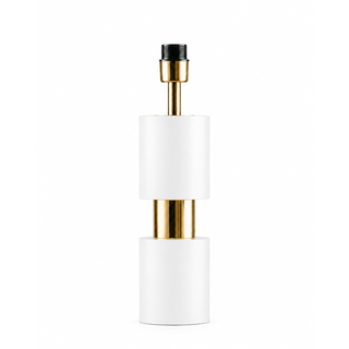BOUG. TABLE 2 TUBES 120 LAQUÉ BLANC + TUBE 76 LAITON POLI