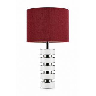 CAND. TABLE LAMP STAINLESS STEEL/WHITE LACQUERED