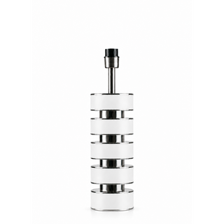 CAND. TABLE LAMP STAINLESS STEEL/WHITE LACQUERED