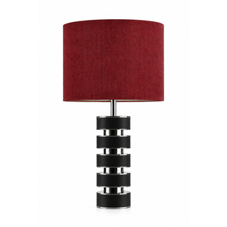 STAINLESS STEEL/BLACK LACQUERED TABLE CANDLE HOLDER