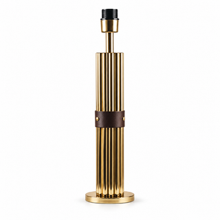 TABLE CANDLE HOLDER 12 TUBES CORTEN LACQUER / POLISHED BRASS RING W/ BASE 12