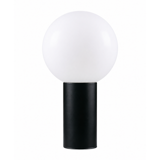 BLACK LACQUERED TUBE TABLE CANDELABRA FOR GLASS BALL