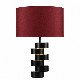 CAND. TABLE 6 OFF-CENTER DISCS BLACK LACQUER/POLISHED BRASS