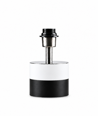 CANDLEHOLDER 2 TUBES 120 WHITE LACQ/BLACK LACQ/POLISHED STAINLESS STEEL