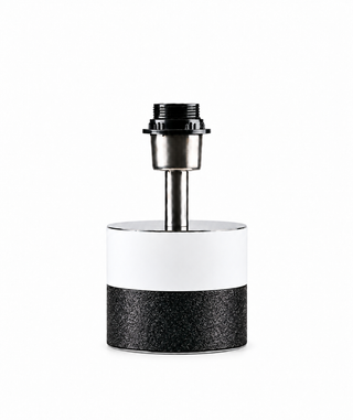 CAND. TABLE 2 TUBES 120 LAQ BLANC/RECOUV. PAILLETÉ NOIR/INOX POLI