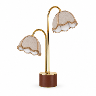 Anis Table Lamp 2xE14 corten/polished brass finish