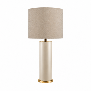 TUBE TABLE CANDLE HOLDER 100*30 BEIGE LACQUERED/POLISHED BRASS