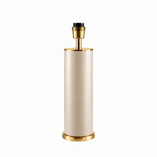 TUBE TABLE CANDLE HOLDER 100*30 BEIGE LACQUERED/POLISHED BRASS