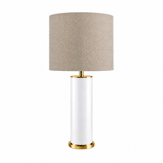 CAND. MESA TUBO LACADO 100*30 LACADO BRANCO/LATÃO POLIDO