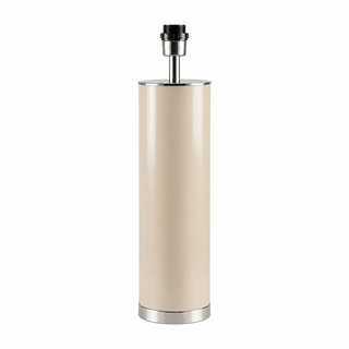 TUBE BASE CANDLE HOLDER 120 BEIGE LACQUERED/POLISHED STAINLESS STEEL