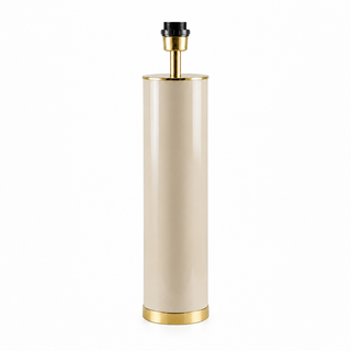 TUBE TABLE LAMP 120 BEIGE LACQUERED/POLISHED BRASS