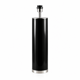 TUBE TABLE CANDLESTICK 120 BLACK LACQUERED/POLISHED STAINLESS STEEL