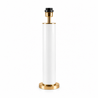 WHITE LACQUERED TUBE SIDE TABLE 76* 30 WITH DRAWER
