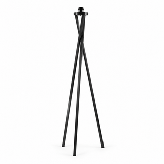 CAND.FOOT 3 CROSSED SQUARE TUBES BLACK LACQUERED