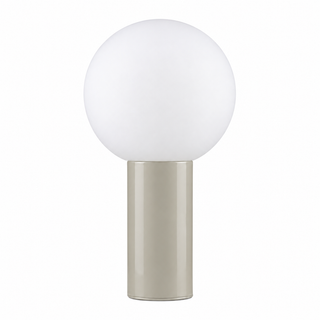 TAUPE LACQUERED TUBE TABLE STAND FOR GLASS SPHERE