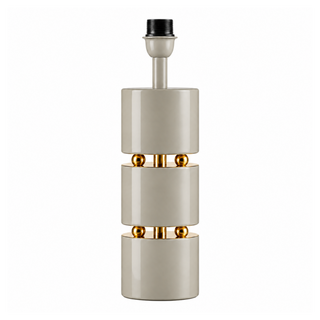 3-TIER SIDE TABLE TAUPE LACQUER/POLISHED BRASS