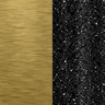 laiton brossé et paillettes noires