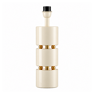 3-TIER CANDLE HOLDER BEIGE LACQUER/POLISHED BRASS