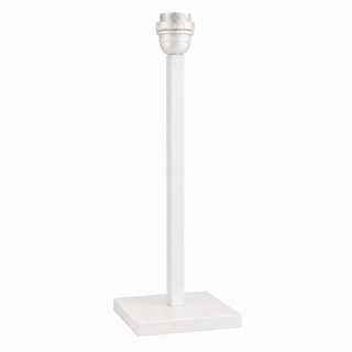 Square-based candle holder, square tube, white lacquered
