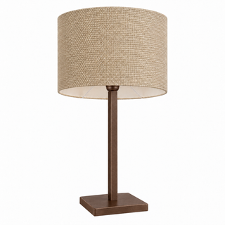 Square-based candlestick, square tube, corten-lacquered finish