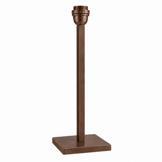 Square-based candlestick, square tube, corten-lacquered finish