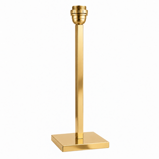 lampe de table pied carré tub. carré laiton poli