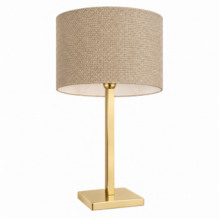 lampe de table pied carré tub. carré laiton poli