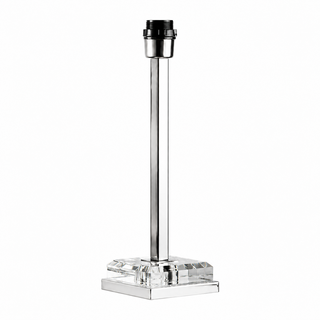 Lampe. table carrée avec cristal sur le pied