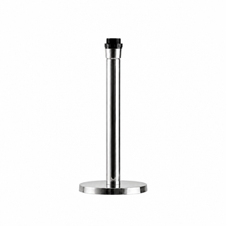 candélabre de table tube rond acier inoxydable poli