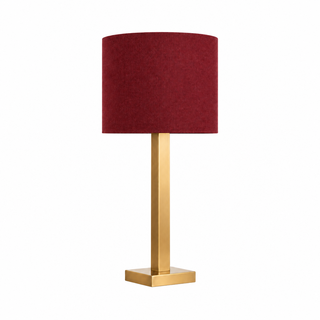 BRUSHED BRASS SQUARE TABLE LAMP 35