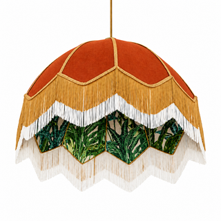 HALF-ORANGE LAMPSHADE WITH SPIKES 70CM D+D 2 Fringes (Cup on Top)