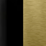 black lacquer and brushed brass